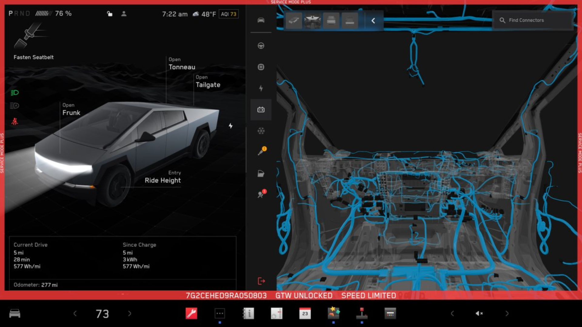 Tesla integriert Schaltplan-Tool in Service Mode für den Cybertruck