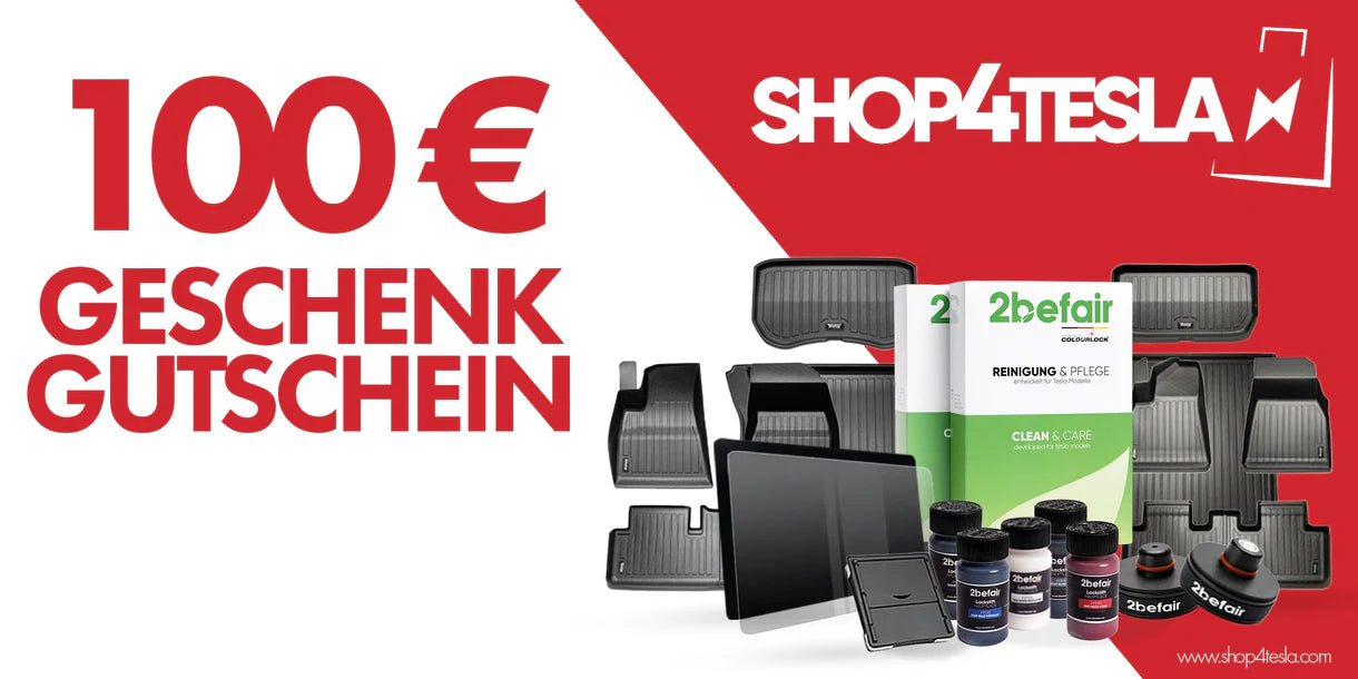 Löse deine THG-Quote für 2024 im Shop4Tesla ein und erhalte einen 100€ Einkaufsgutschein - Shop4Tesla